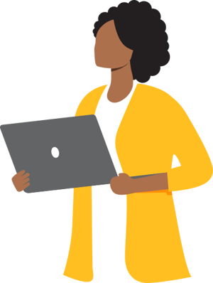 Woman with laptop